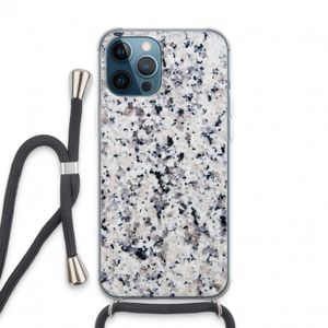 Gespikkelde marmer: iPhone 13 Pro Max Transparant Hoesje met koord