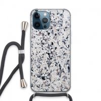 Gespikkelde marmer: iPhone 13 Pro Max Transparant Hoesje met koord