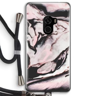 Roze stroom: Xiaomi Mi Mix 2 Transparant Hoesje met koord