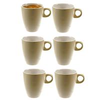 Cosy & trendy Koffiekopjes/bekers - 6x - beige - 190 ml - Keramiek - Glans finish