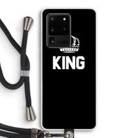 King zwart: Samsung Galaxy S20 Ultra Transparant Hoesje met koord