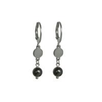 Flow Jewels Oorringen Naomy Onyx Steentje Zilver