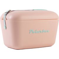 Polarbox Retro Koelbox Roze met Blauwe Band - 20 liter - Duurzaam geproduceerde trendy koelbox - thumbnail