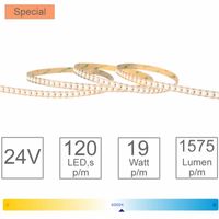 LED strip Mini Cut 6000K 5M 19 W/M 1575 lumen 24V CRI >90 Tronix 127-130