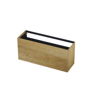 INK P2O Wastafelonderkast - 140x45x65cm - 2 lades - push 2 open - rechte opdekfronten MDF Fineer Natur 1259326