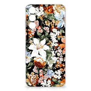 TPU Case voor Samsung Galaxy A15 Dark Flowers