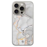 iPhone 15 Pro Max hybride hoesje - Marmer grijs iPhone 15 Pro Max hybride hoesje - Marmer grijs