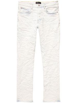 Purple Brand jean droit à effet délavé - Blanc