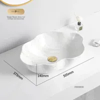 Ovale Keramische Wastafel met Marmerpatroon - Tafelbladmodel | Licht Luxe Design | 12L Ovale Keramische Wastafel met Marmerpatroon - Tafelbladmodel | Licht Luxe Design | 12L
