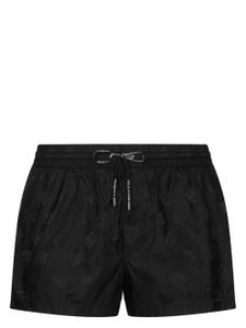 Dolce & Gabbana short de bain à motif monogrammé - Noir