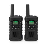 Nedis walkie talkie set | 2 handsets | tot 6 km | frequentiekanalen: 8 | ptt / vox | tot 3 uur | koptelefoonoutput | 2 headsets | zwart - wltk0610bk