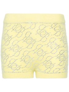 Blumarine short à ornements en cristal - Jaune