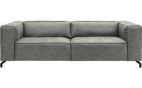 Goossens Bank Calvin grijs, micro leer, 3,5-zits, modern design