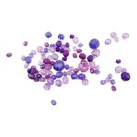 Creativ Company Facetkralen mix paars, 45 gram