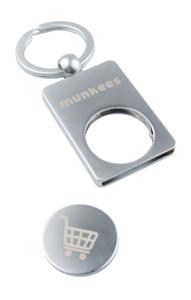 Munkees Shopping Cart Chip Mount Muntstuk Sleutelhanger