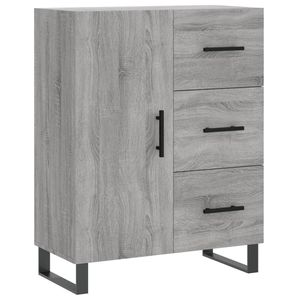 The Living Store Dressoir - Klassiek - Dressoirs - 69.5 x 34 x 90 cm - Grijs Sonoma Eiken