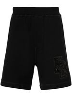 DSQUARED2 short de sport à appliqué D2 - Noir - thumbnail