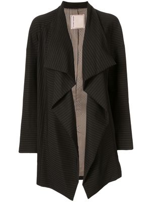 Antonio Marras blazer rayé à volants - Noir