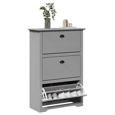 VidaXL Schoenenrek bodo 80x35x118 cm grijs