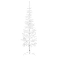 VidaXL Kunstkerstboom half met standaard smal 180 cm wit