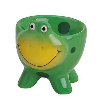 Eierdopje Kikker - 5 x 6 cm - keramiek - dieren - eierdop