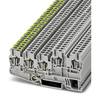 Phoenix Contact STIO 2,5/4-PE/2B/L 3209060 Installatierandaardeklem Aantal polen: 5 0.08 mm² 2.5 mm² Grijs 50 stuk(s)