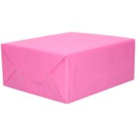 Bellatio decorations Inpakpapier - roze - unikleur - 200x70 cm - cadeaupapier