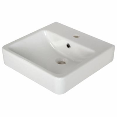 Plieger Opbouwwastafel Seattle Met Kraangat 45X45 cm Keramiek Wit - Opbouwwastafel Seattle Met Kraangat 45x45 cm Wit