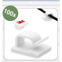 Quadrios 25CA751 Kabelclip Zelfklevend 25CA751 Bundel-Ø (bereik) 1 tot 7 mm Wit 100 stuk(s)