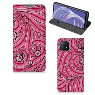 OPPO A73 5G | Bookcase | Swirl Pink