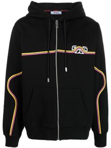 GCDS hoodie zippé à logo - Noir