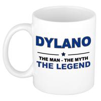 Dylano cadeau mok - man myth legend - naam koffiemok - 300 ml - collega - vaderdag