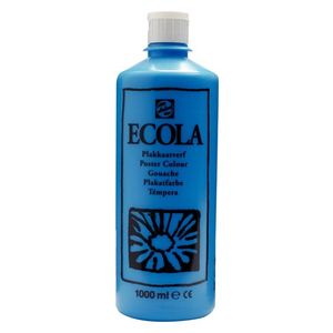 Talens Ecola plakkaatverf flacon van 1000 ml, lichtblauw