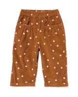 HEMA Babybroek Corduroy Bloemen Bruin (bruin)