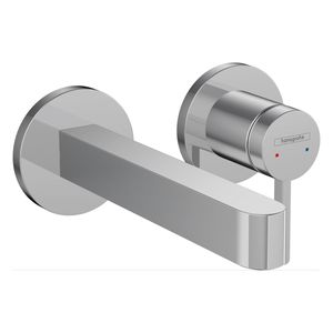 Wastafelmengkraan Inbouw Finoris HansGrohe 2-gats 228 MM Voorsprong Met Afvoerplug Chroom