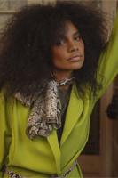 Annet bonded blazer - dark lime - 13486