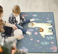 Vinyl vloerkleed dieren Schattige vrolijke lama's