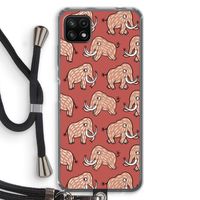 Mammoet: Samsung Galaxy A22 5G Transparant Hoesje met koord