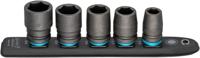 HAZET SmartRail · Flexibele kunststof opsteekstrip 900S-SR/5 · 1/2 inch (12,5 mm) vierkant hol · Buiten-zeskant-tractieprofiel · 5-delig · 13 · 17 ·