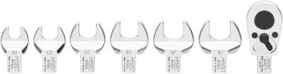 HAZET Insteekgereedschapset 6450C/7 · 9 x 12 mm insteekvierkant massief · Buiten-zeskant-profiel, 3/8 inch (10 mm) vierkant massief · 7-delig · 10 ·