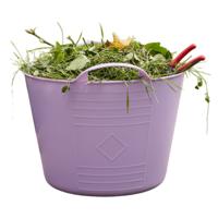 Flexibele kuip / emmer - lila paars - 15 liter - kunststof - 35 x 28 cm - met handvatten