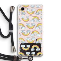 Regenboog: Pixel 3 Transparant Hoesje met koord