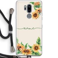 Zonnebloemen: LG G7 Thinq Transparant Hoesje met koord