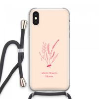 Where flowers bloom: iPhone XS Max Transparant Hoesje met koord