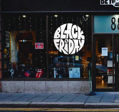 Black friday sticker etalage circle