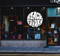 Black friday sticker etalage circle