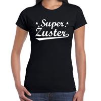 Super zuster t-shirt - zwart - dames - beroepen shirt - verpleegster