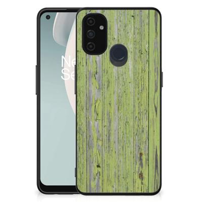 OnePlus Nord N100 Houten Print Telefoonhoesje Green Wood