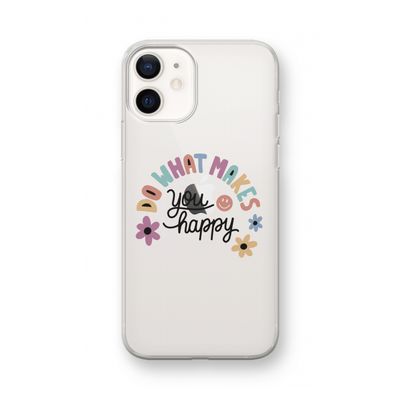 Happy days: iPhone 12 mini Transparant Hoesje