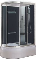 Sub Premium bad-douche combinatie met veiligheidsglas 130 x 85 x 220 cm, aluminium - thumbnail